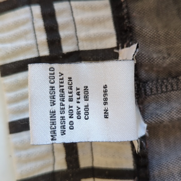 Monroe & Main Square Pleated Pull On Pants LARGE Black Gray Pockets - Picture 4 of 14